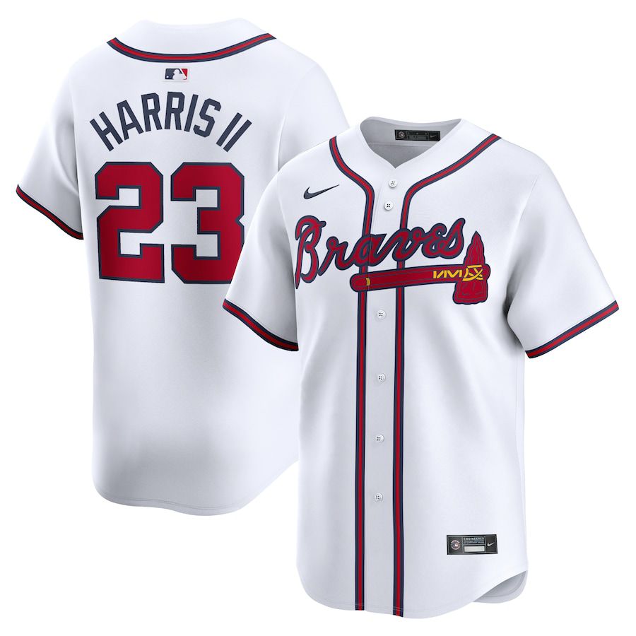 Men Atlanta Braves #23 Michael Harris II Nike White Home Limited Player MLB Jersey